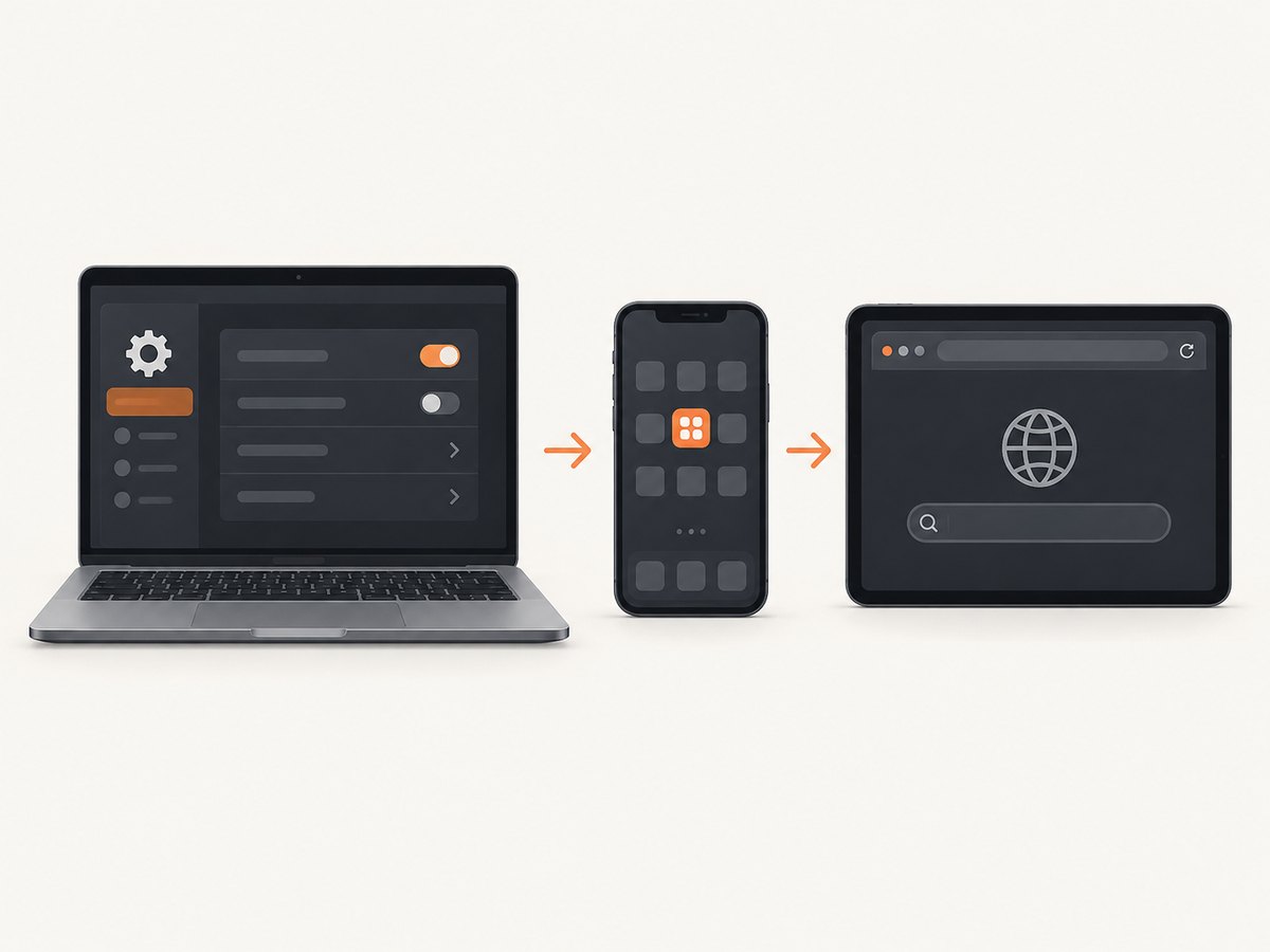 Dark appearance can be controlled separately by the operating system, an app, and the browser.