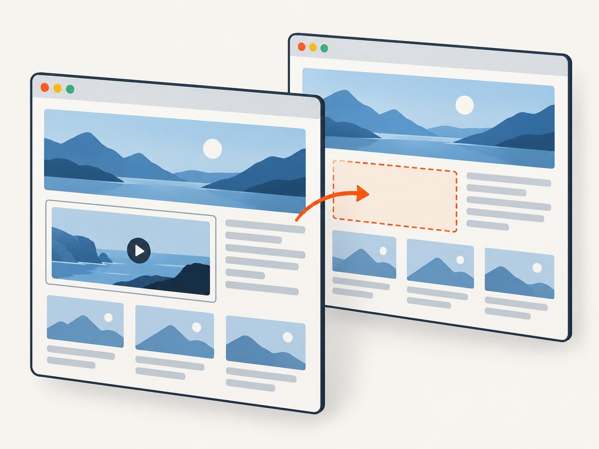 The onclone callback removes frames from the temporary document used for rendering.