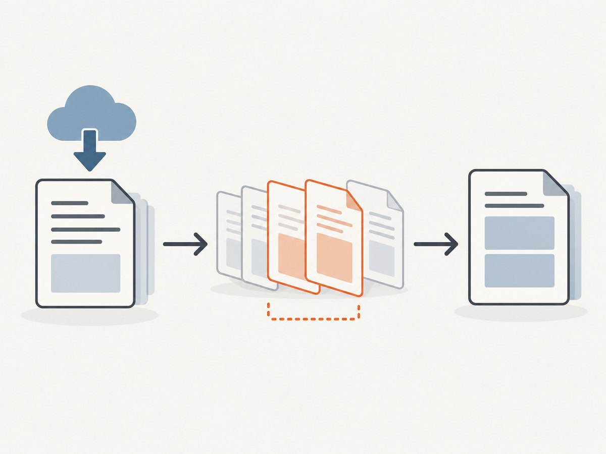 aiohttp downloads the source PDF; pypdf selects and writes the requested pages.