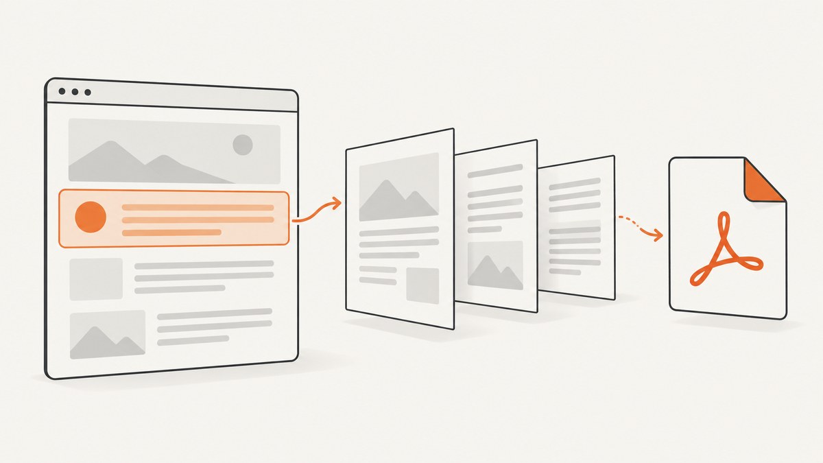 How to Export Selected Webpage Sections or Pages to PDF