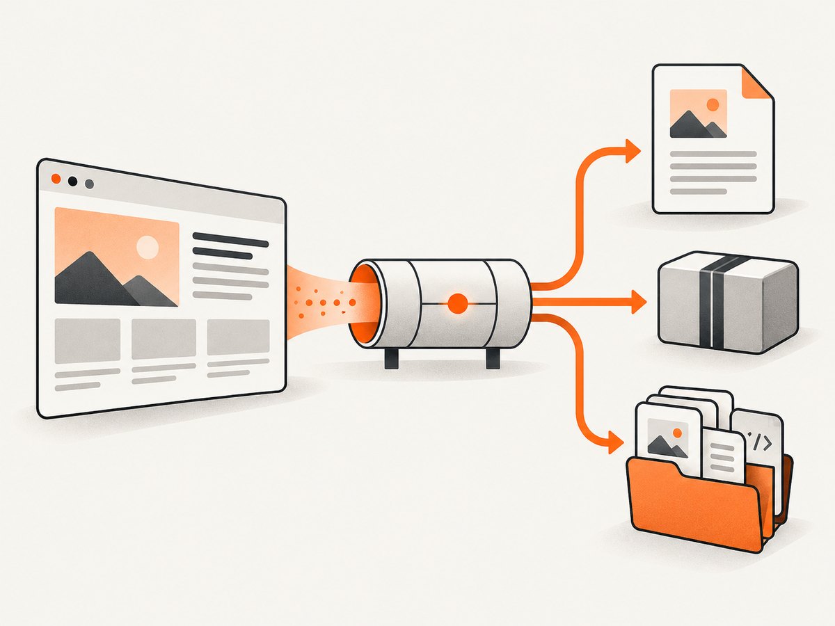 Choose the file format based on whether readers need a visual document, a single offline file, or a richer web archive.
