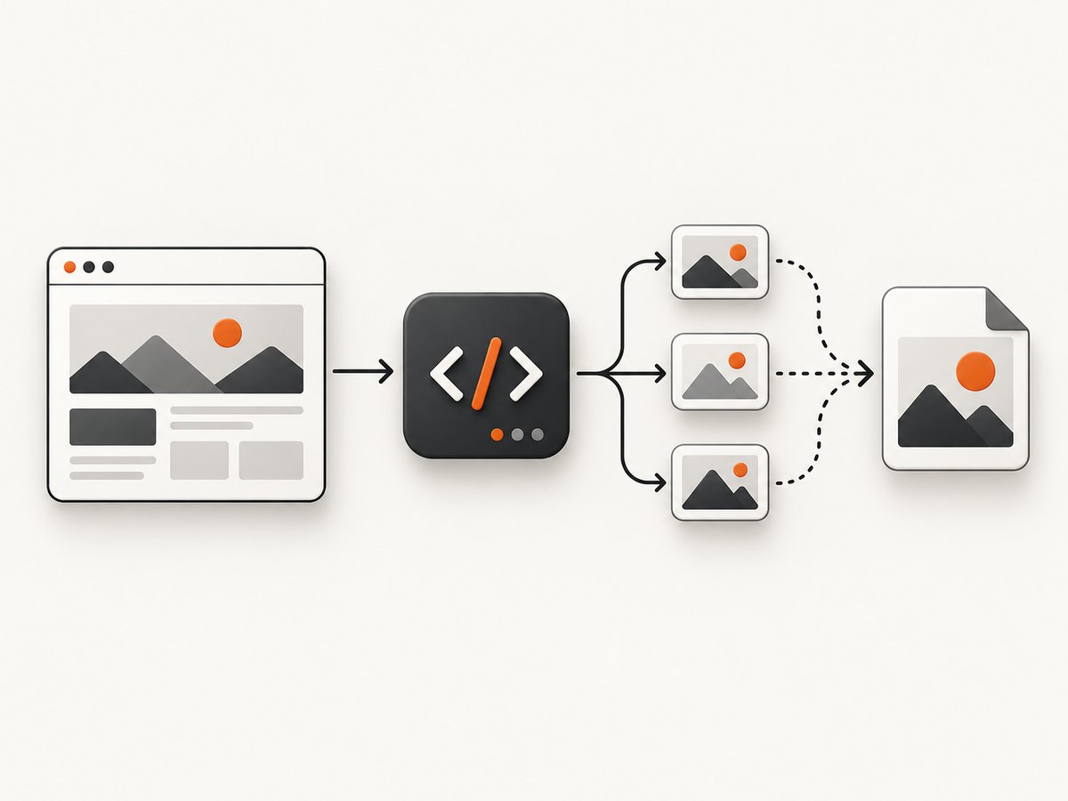 The extraction path changes from a direct image response to browser rendering when JavaScript creates the image.