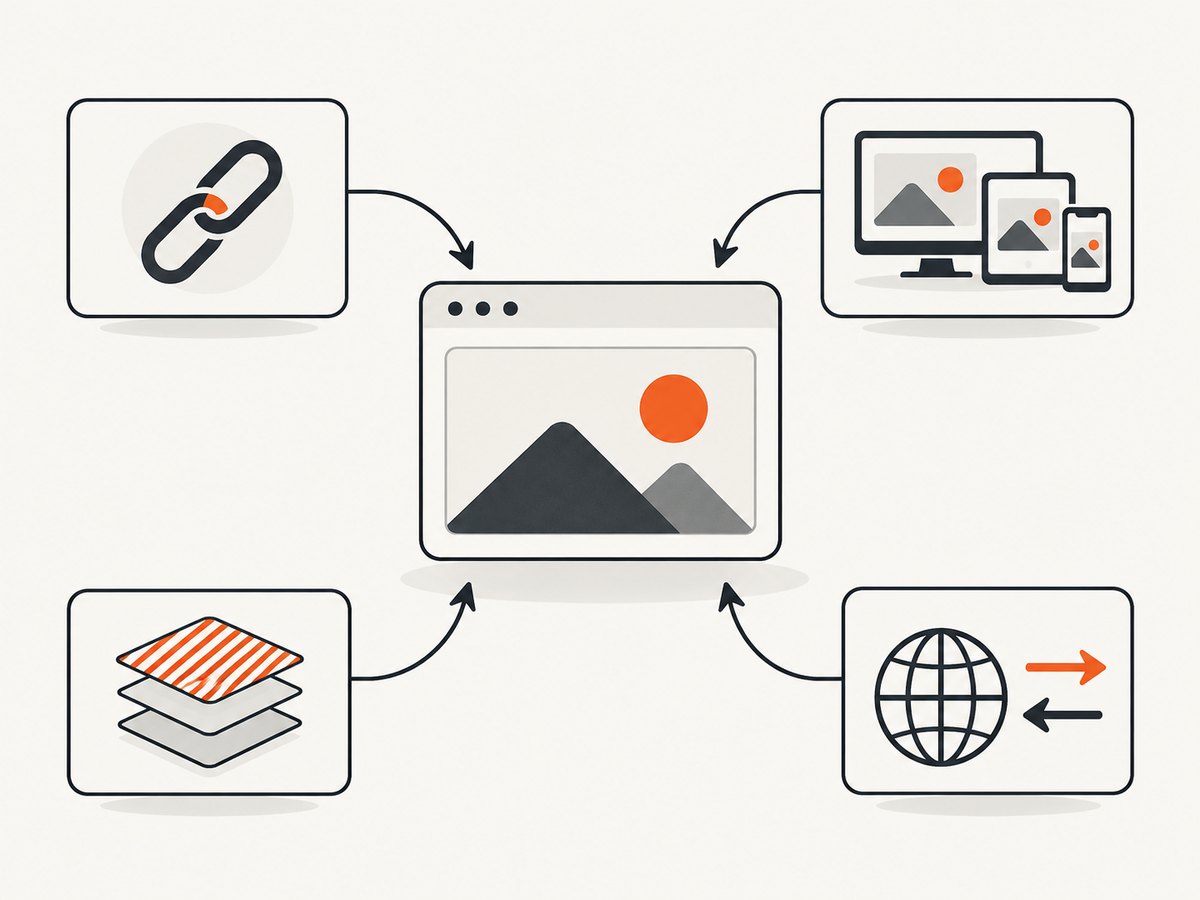 The same visible artwork can come from an img element, a responsive candidate, CSS, or a network request.