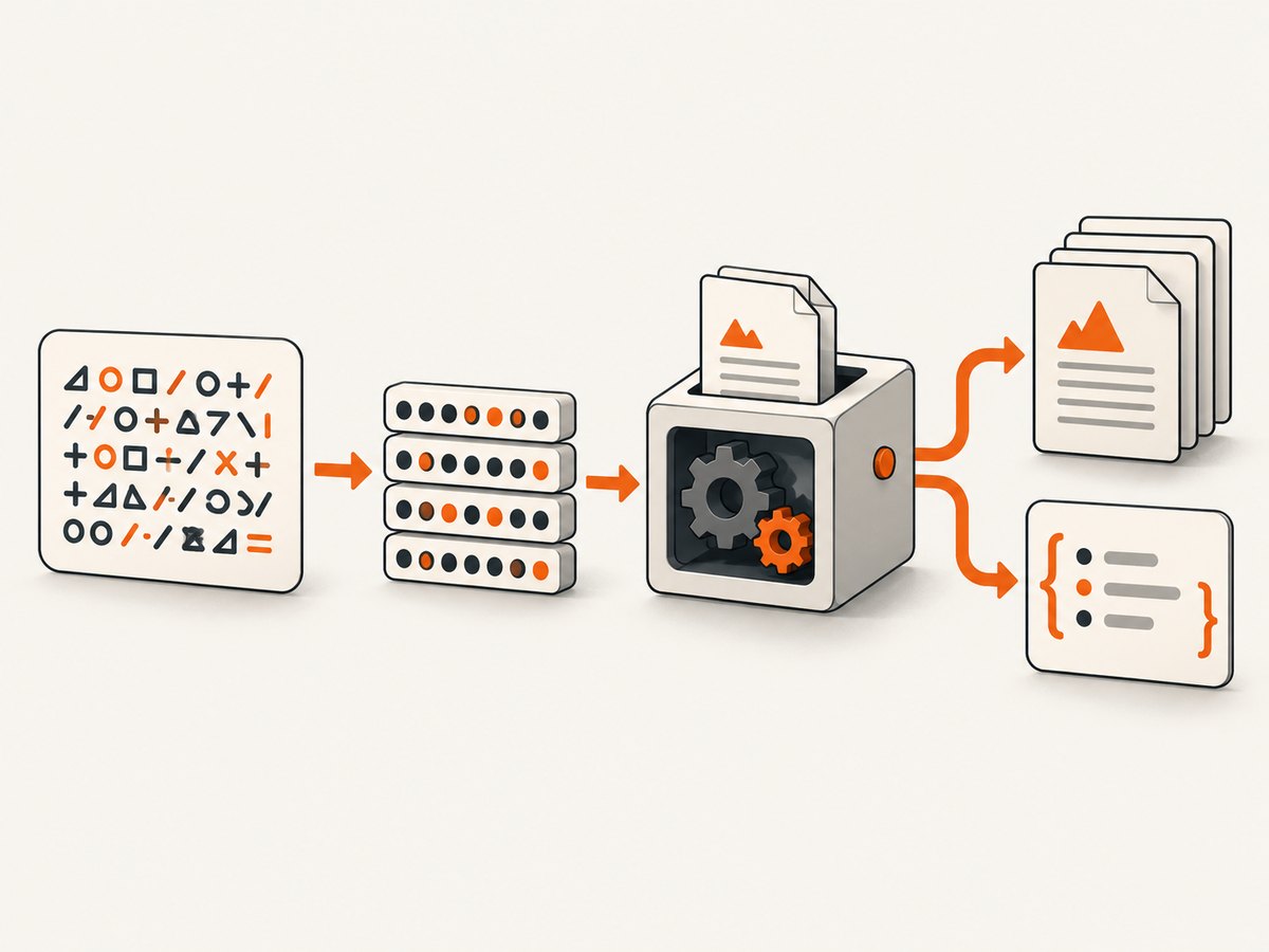 Decode the base64 payload into bytes before parsing pages and building your JSON schema.