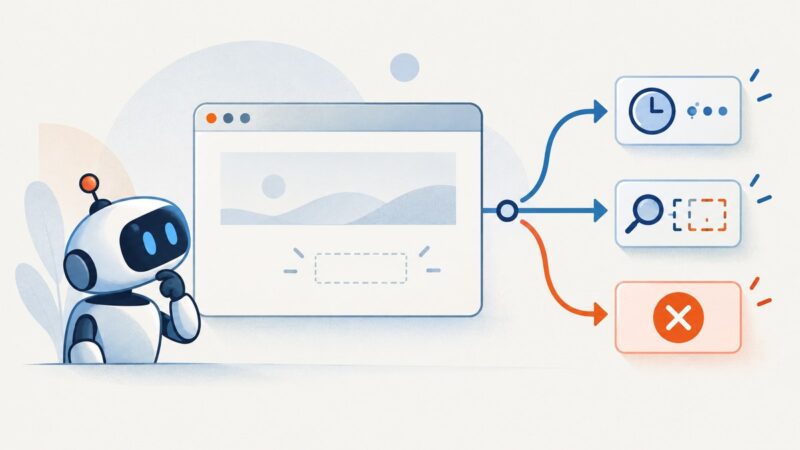 How to Fail Browser Automation When There Is Nothing to Click