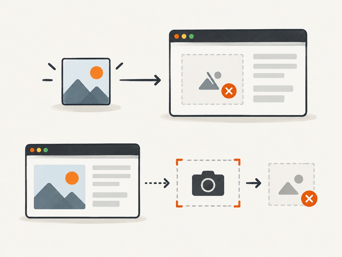 A display error and a capture error happen at different points, so each needs its own fallback.