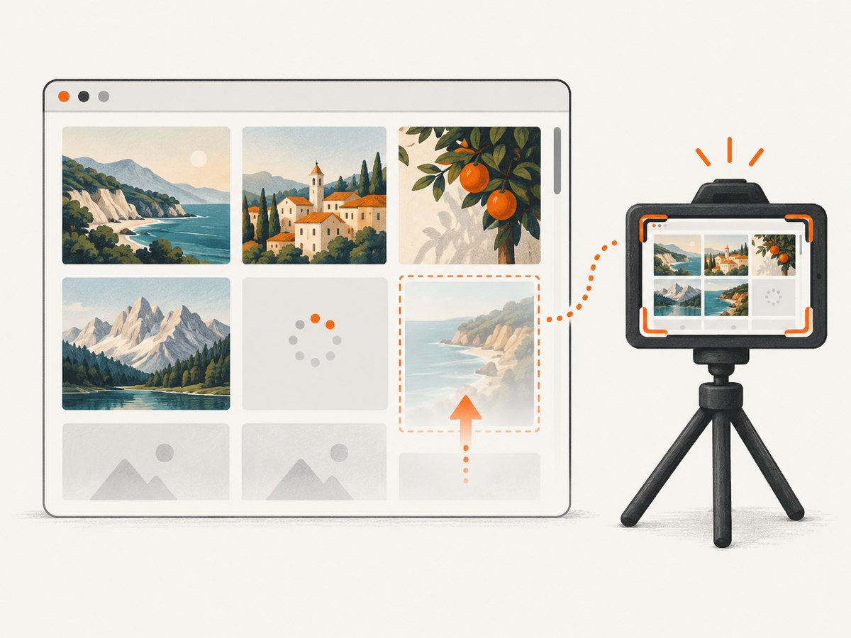 A visual readiness check should include the images and page content the capture actually needs.