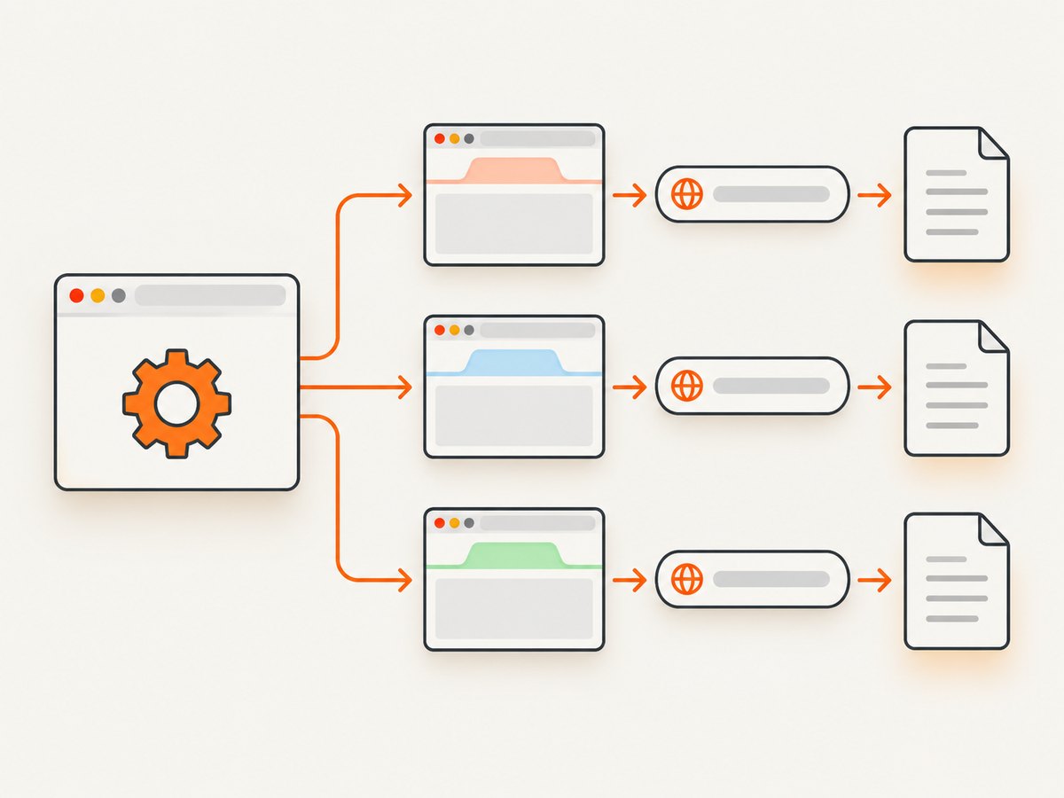 One browser can coordinate many independently owned tabs.