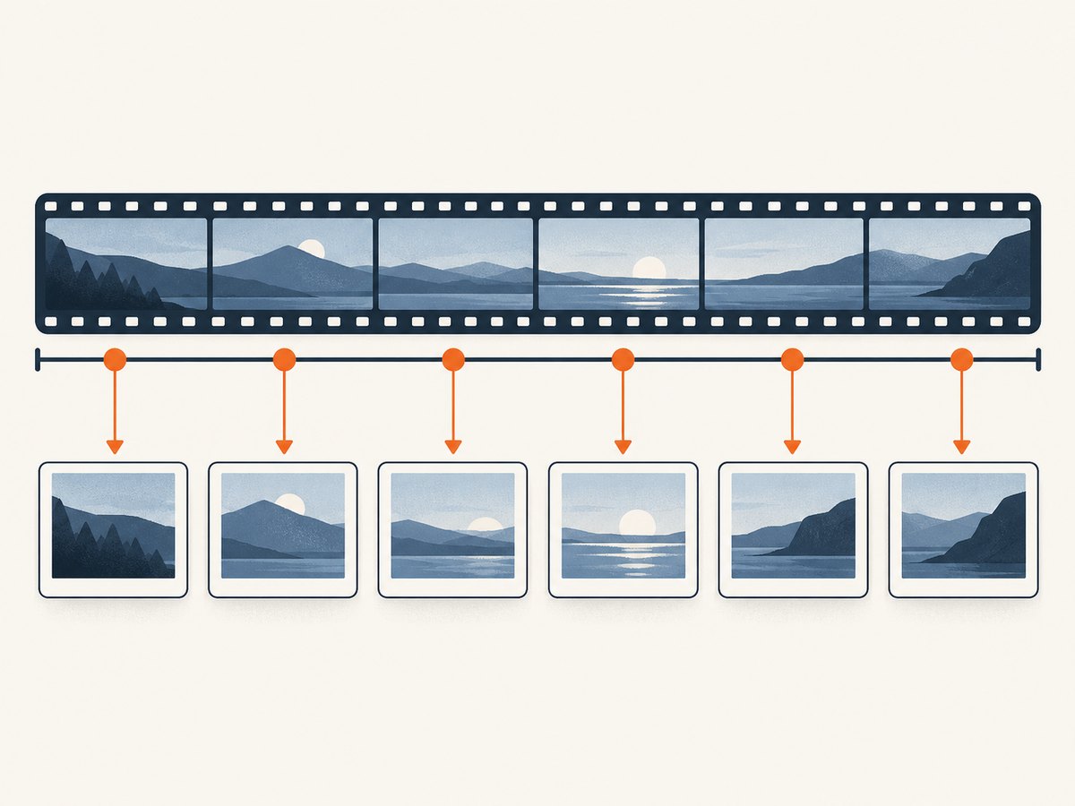 The fps filter samples the video timeline and writes a numbered image sequence.
