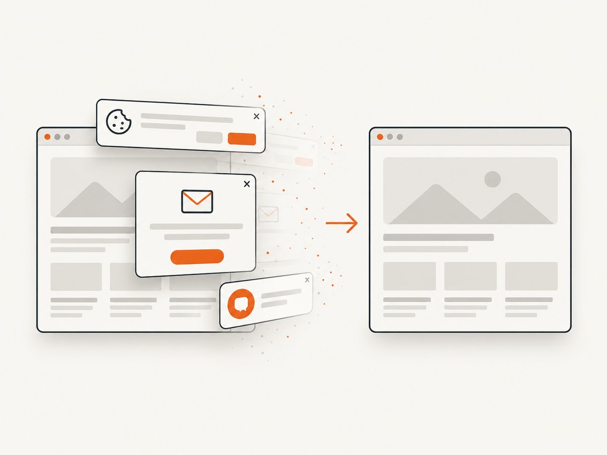 ScreenshotNeo removes common consent and overlay elements before capturing the page.