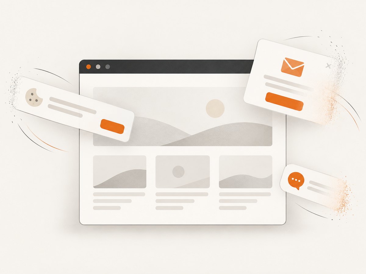 A clean capture removes common overlays before visual page checks.