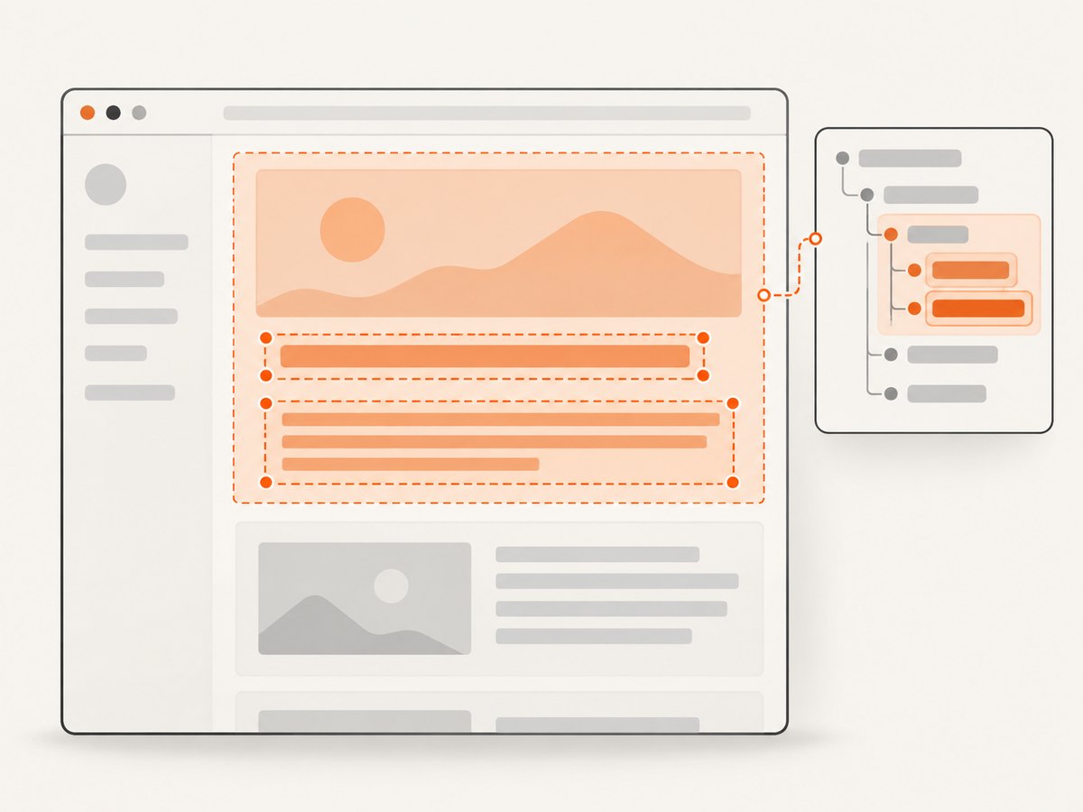 Scoping a query to an article subtree prevents unrelated page elements from entering the result.