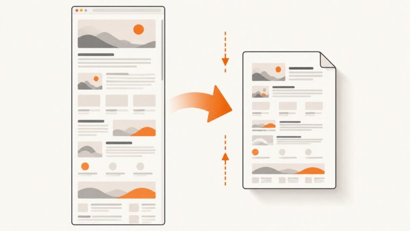 How to Fit a Webpage on a Single-Page PDF