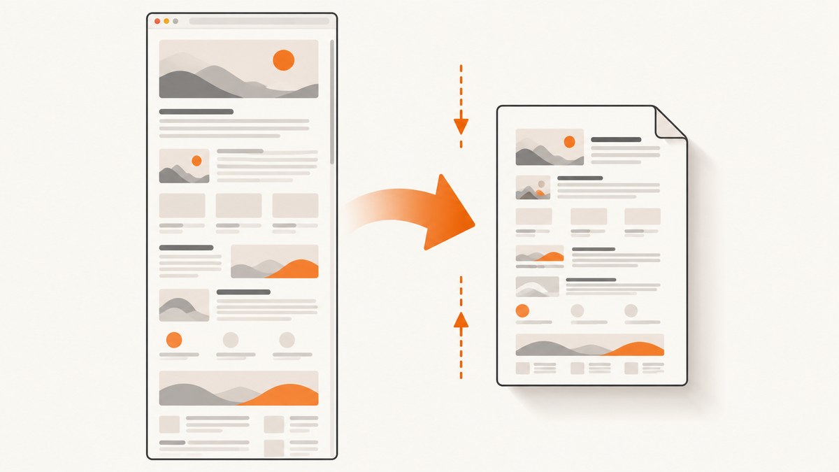 How to Fit a Webpage on a Single-Page PDF