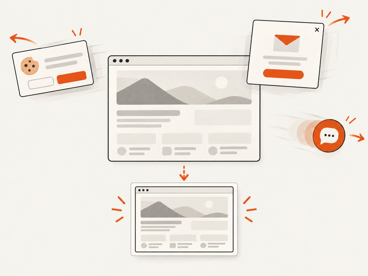 Screenshot cleanup can remove common overlays before an authorized page is captured.