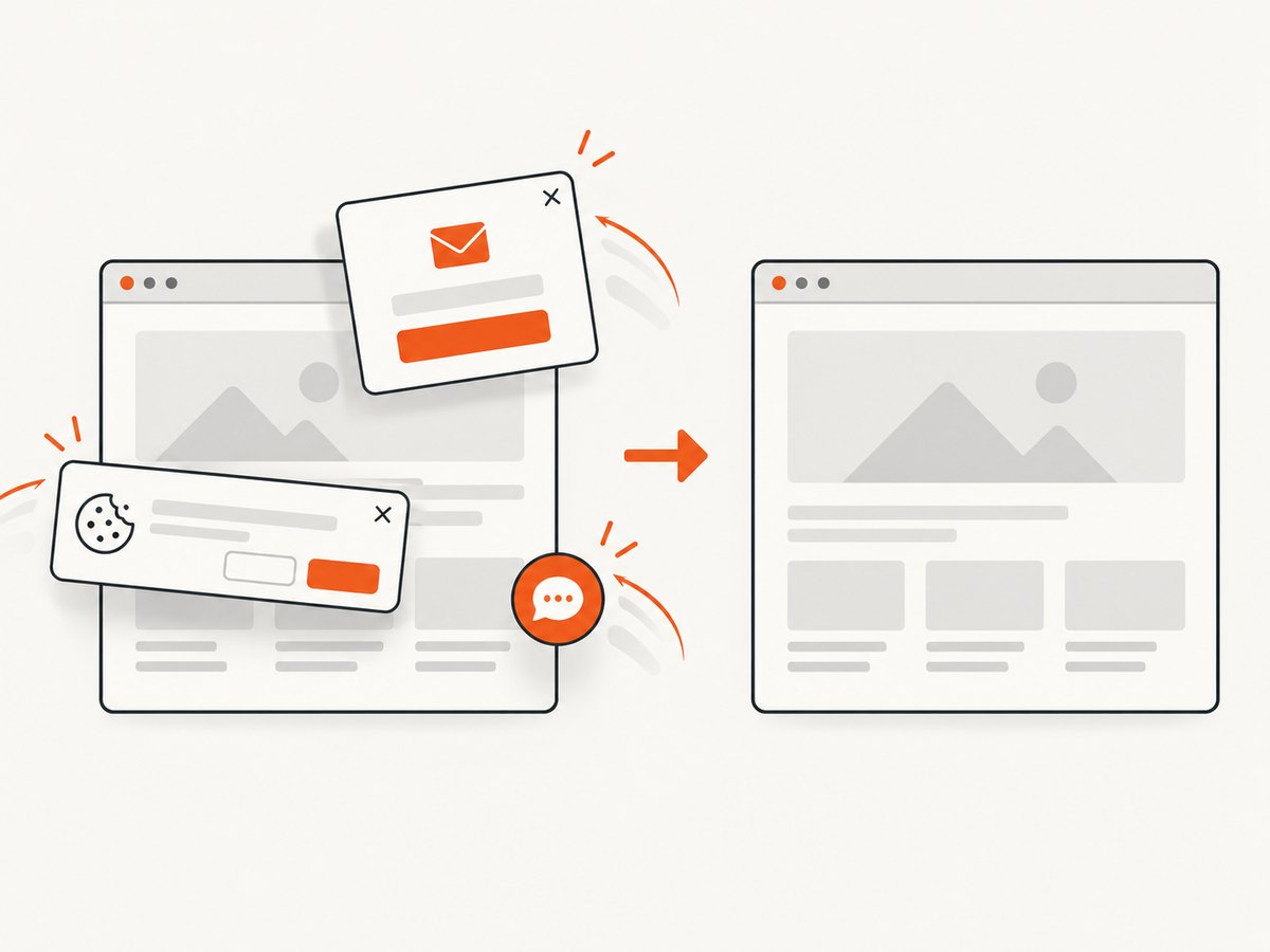 A URL screenshot service can clean common overlays before capturing a web page.