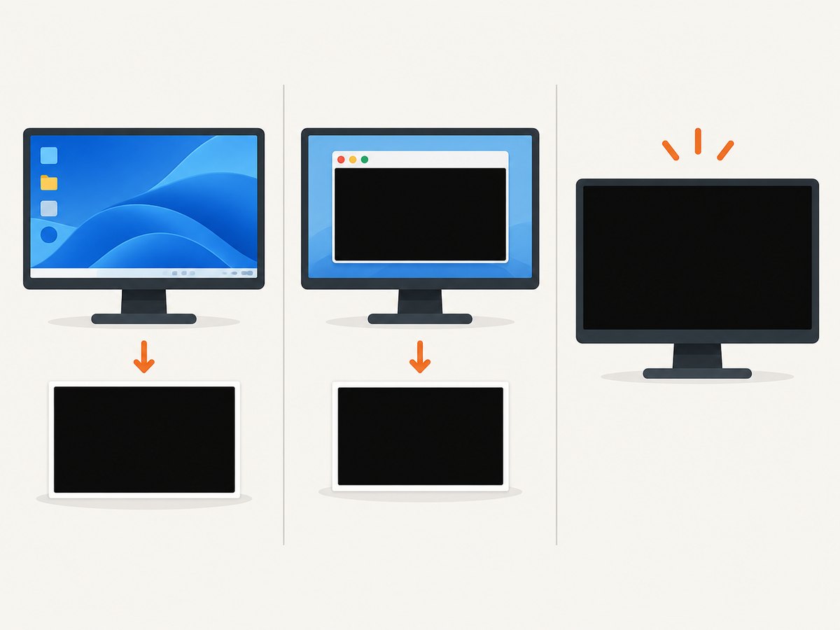 First determine whether the black area is in the saved image, one app, or the live display.