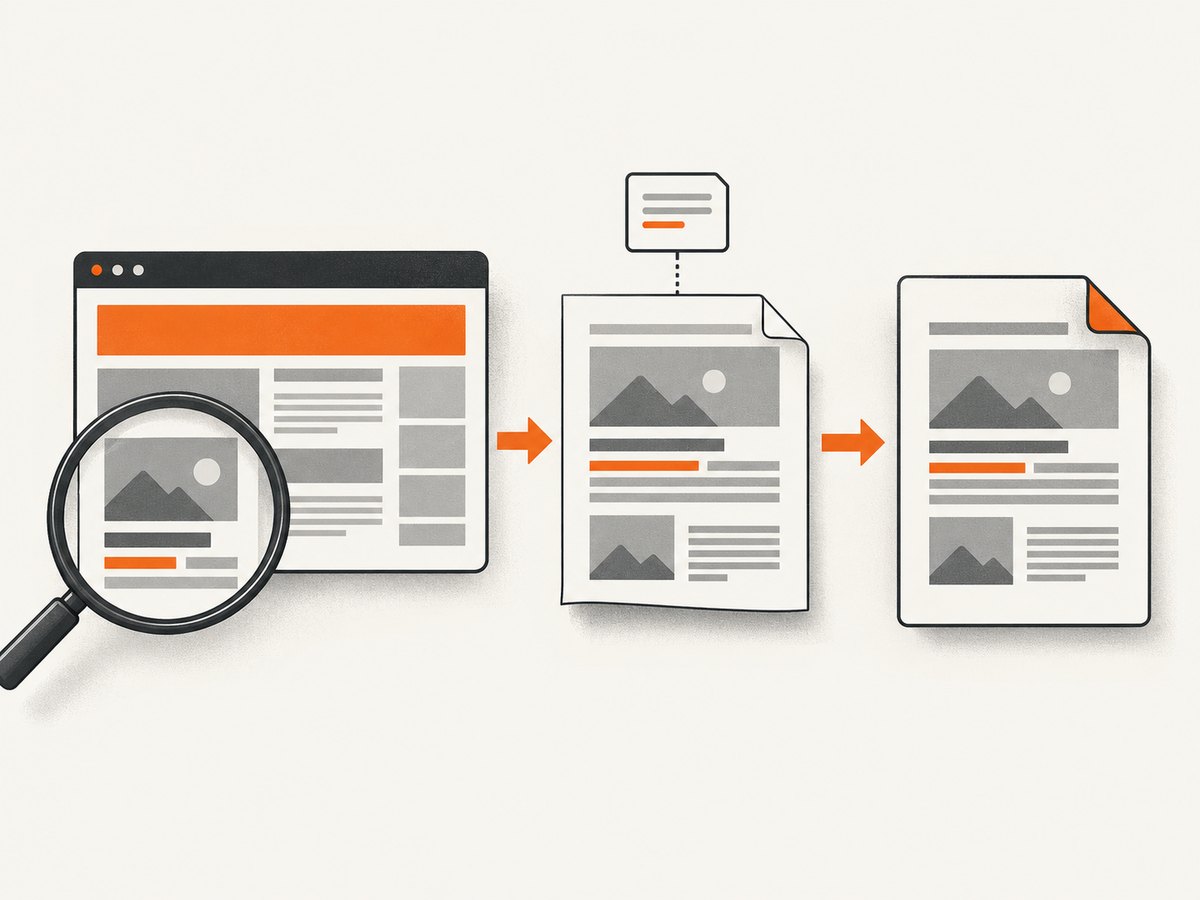 Check the rendered page first, then compare its print styling and PDF output.