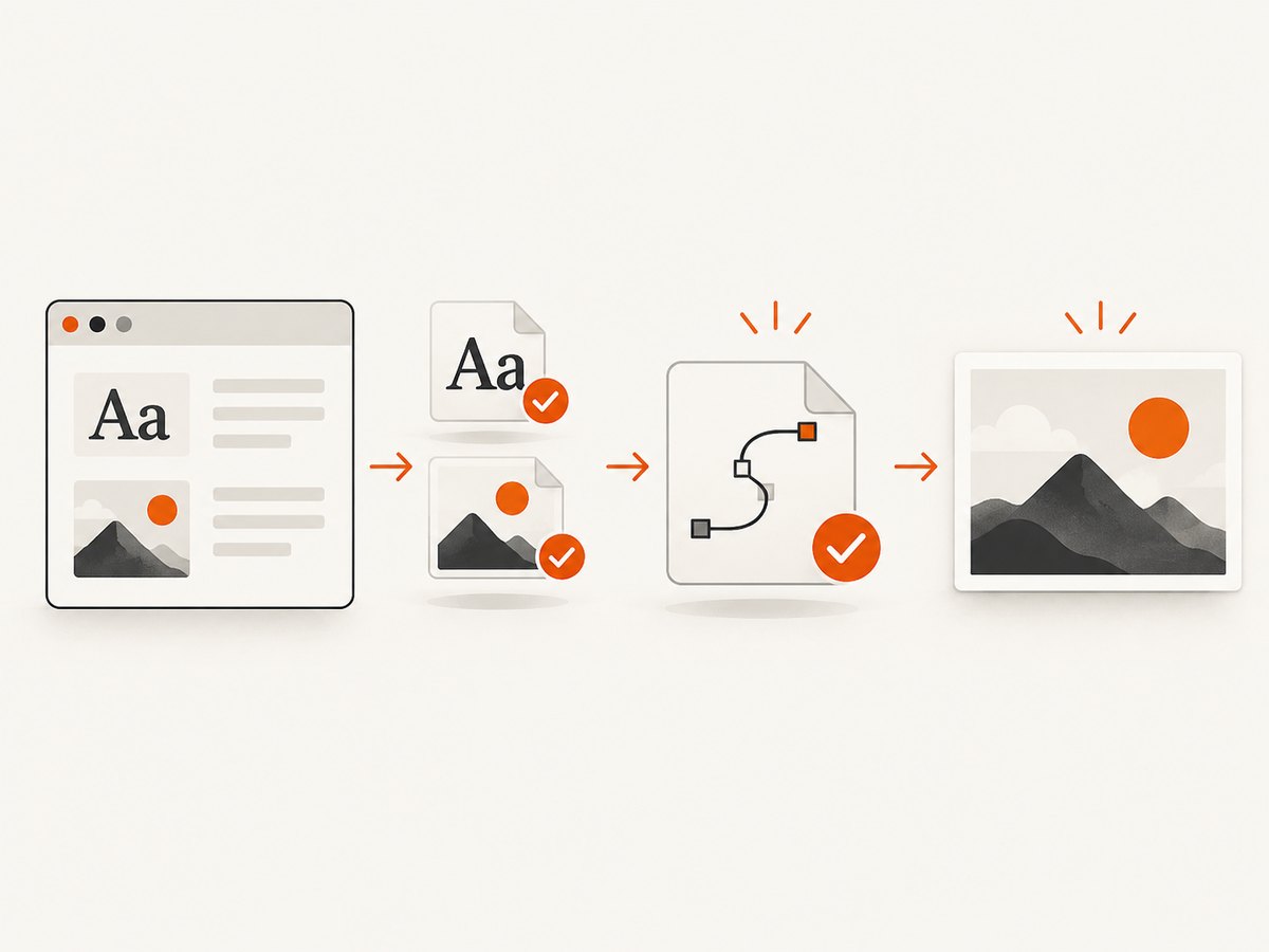 Capture only after fonts, images, SVG insertion, and layout are ready.