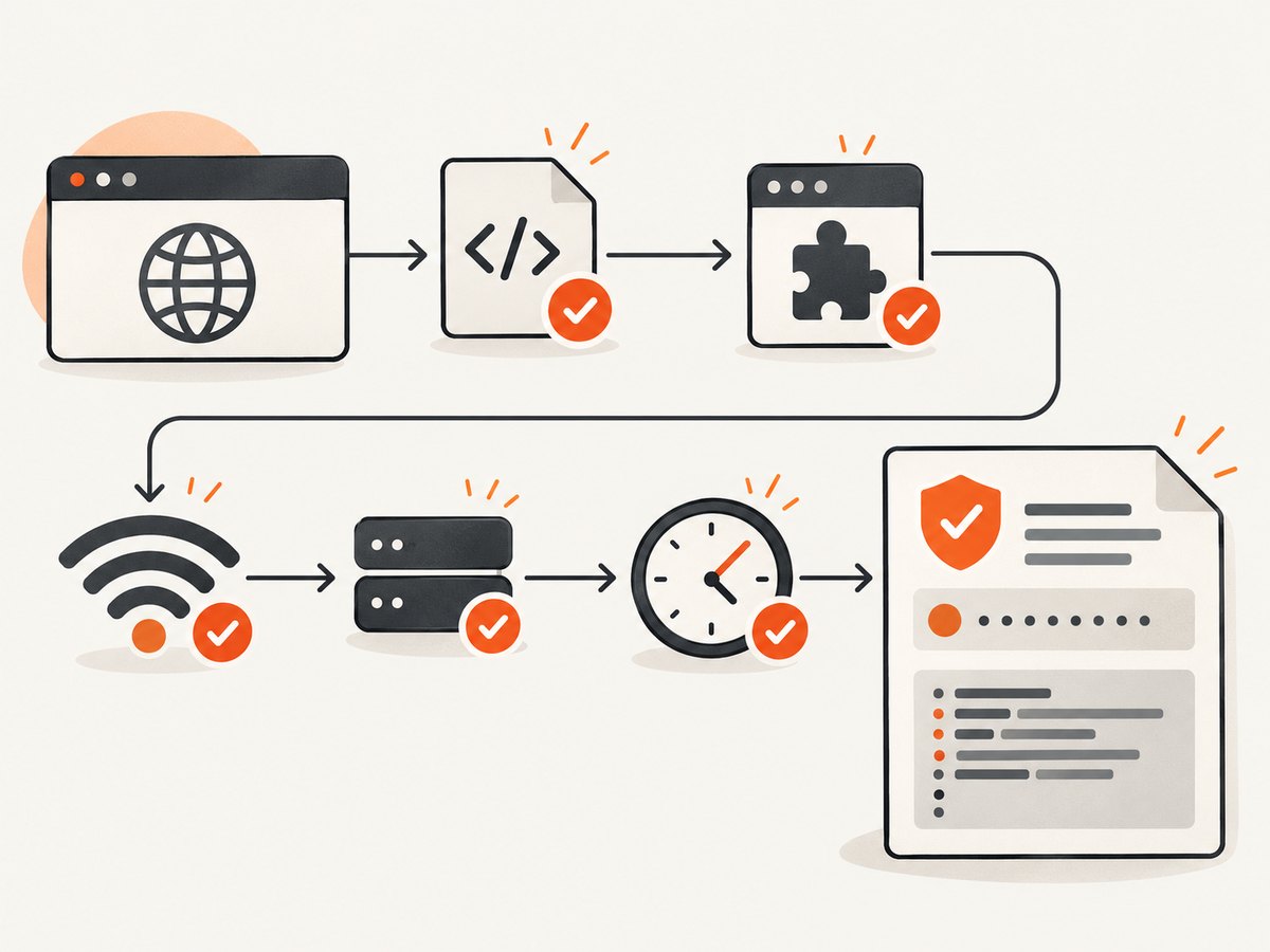 A structured browser and network checklist helps separate local problems from a site policy decision.