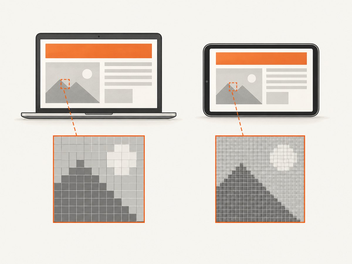 Device scale factor changes the relationship between viewport measurements and output pixels.