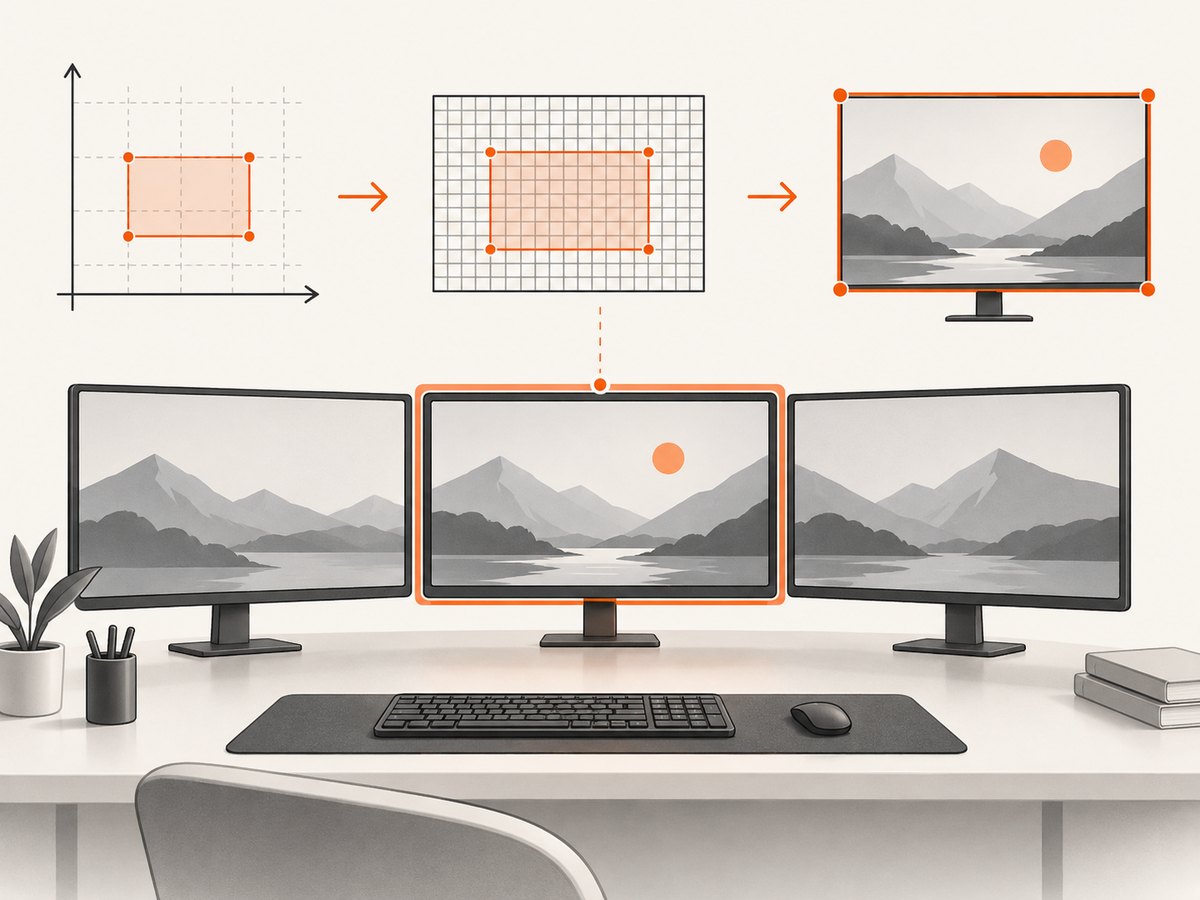The selected target and coordinate space determine whether the captured bitmap reaches the physical display edge.