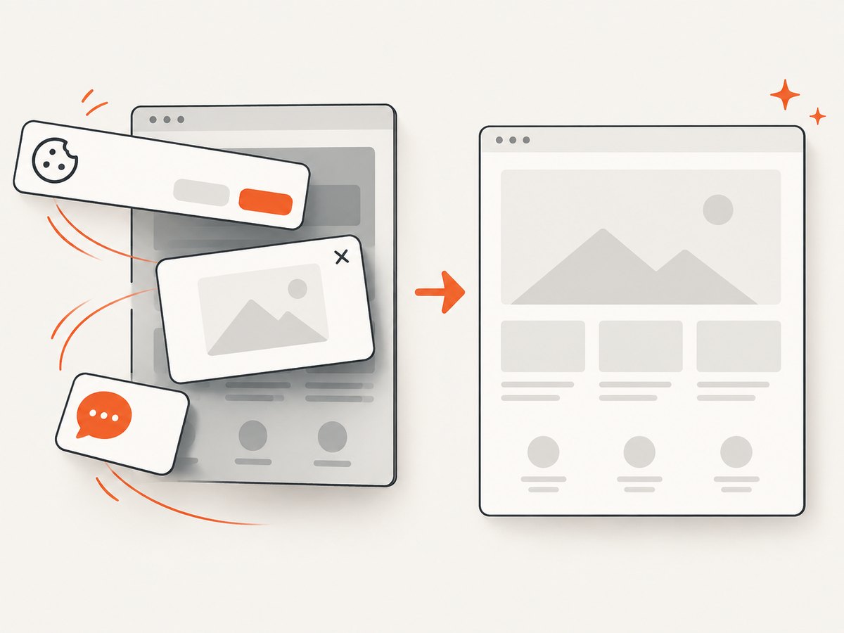 A clean capture removes common overlays before the screenshot is billed.