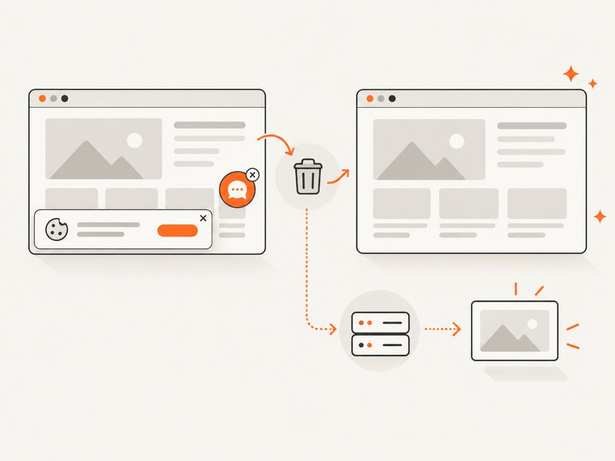 A hosted screenshot API can handle browser setup and clean common overlays before capture.