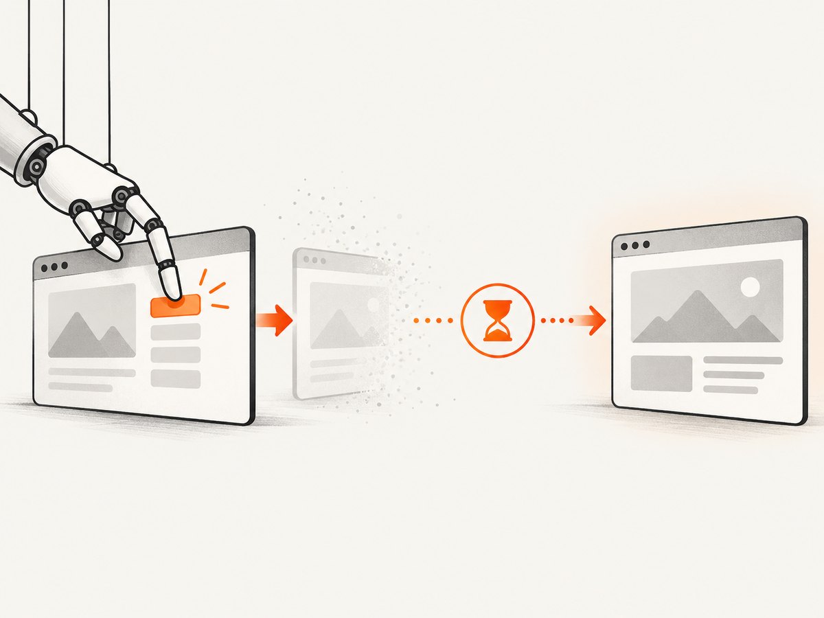 Register the navigation wait before the action, then reacquire elements in the new document.