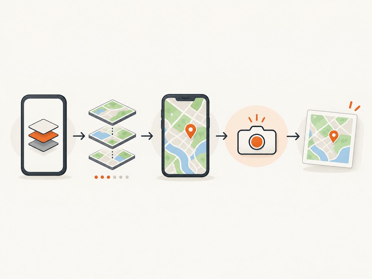 A reliable capture waits for map readiness and consumes the callback bitmap while the view is foregrounded.