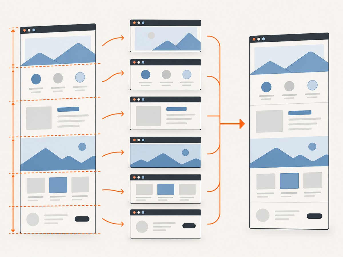The render window must match the content’s scroll dimensions to include the portion below the viewport.