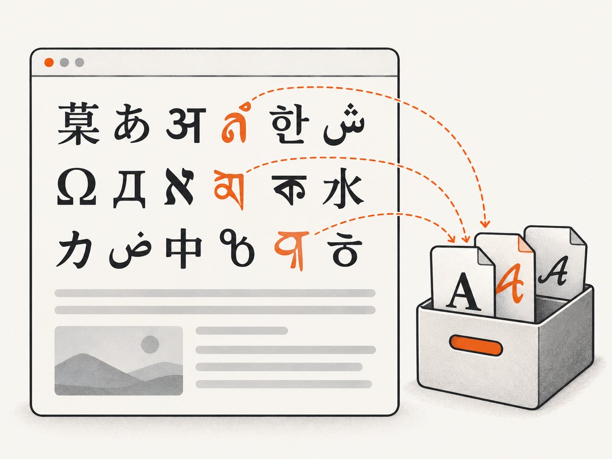 Missing glyph coverage can create mixed typography even after the page reports fonts are ready.