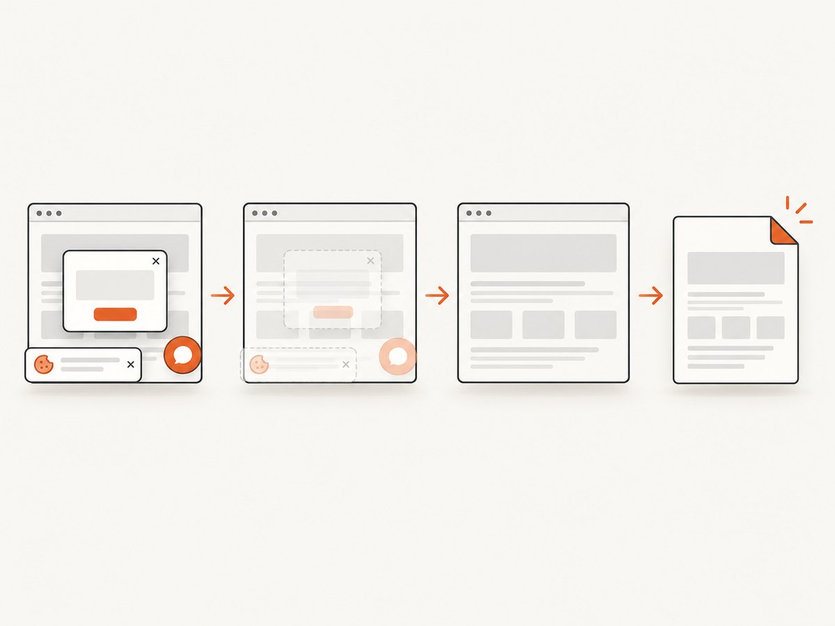 ScreenshotNeo removes common consent and overlay elements before capture.