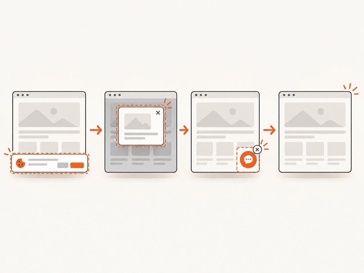 A hosted capture service can clean consent overlays before returning the image.