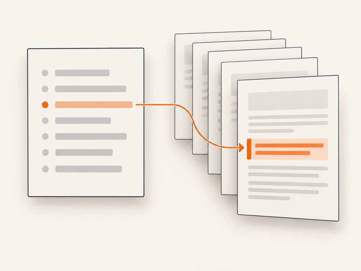 Paged.js resolves a cross-reference from a fragment link to its in-document target.