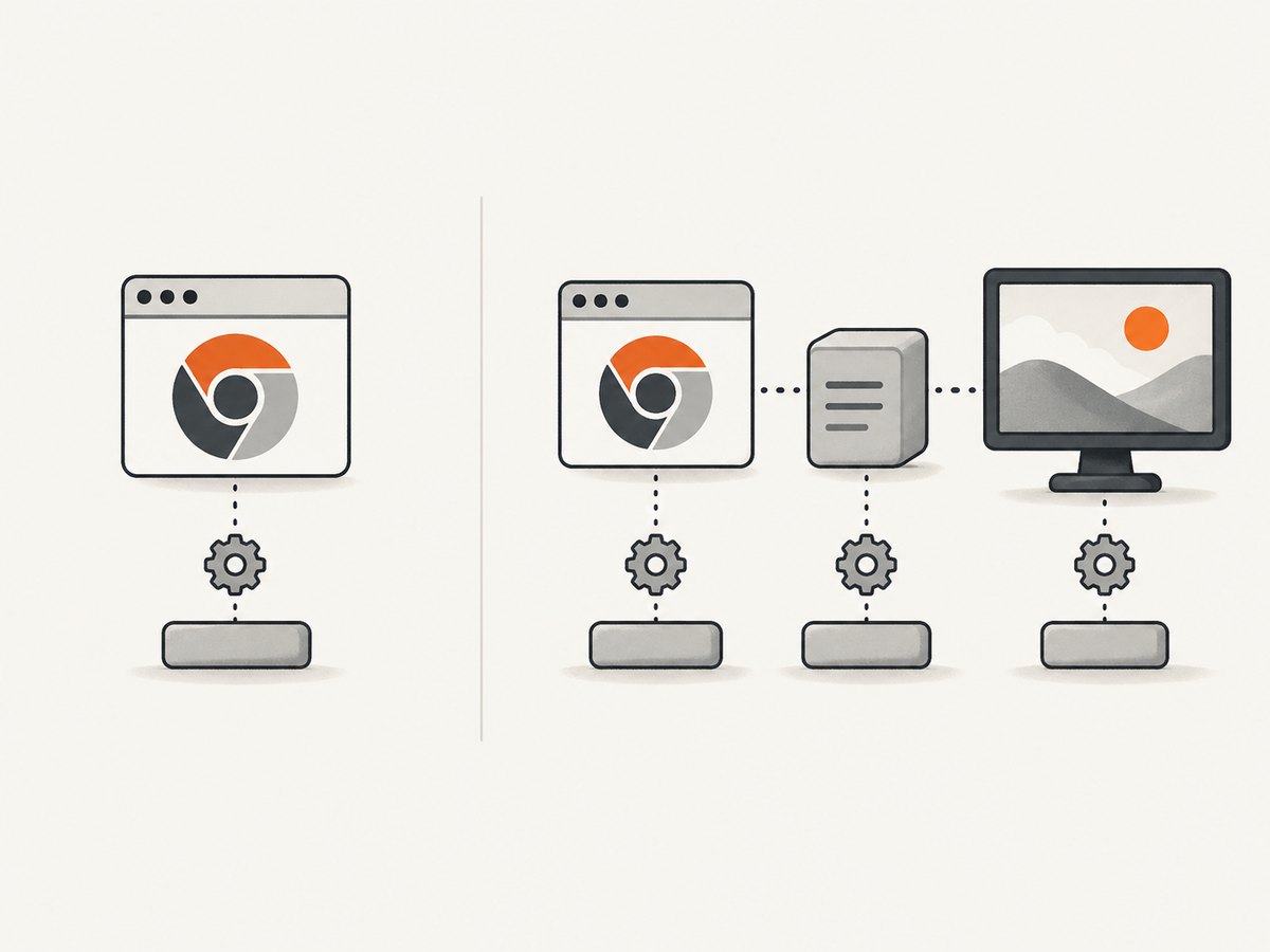 Headless execution needs no display; headed Linux execution needs a display server such as Xvfb.