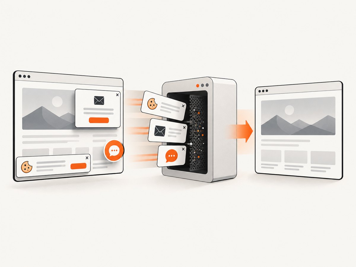 A capture service can remove common overlays before returning the image.