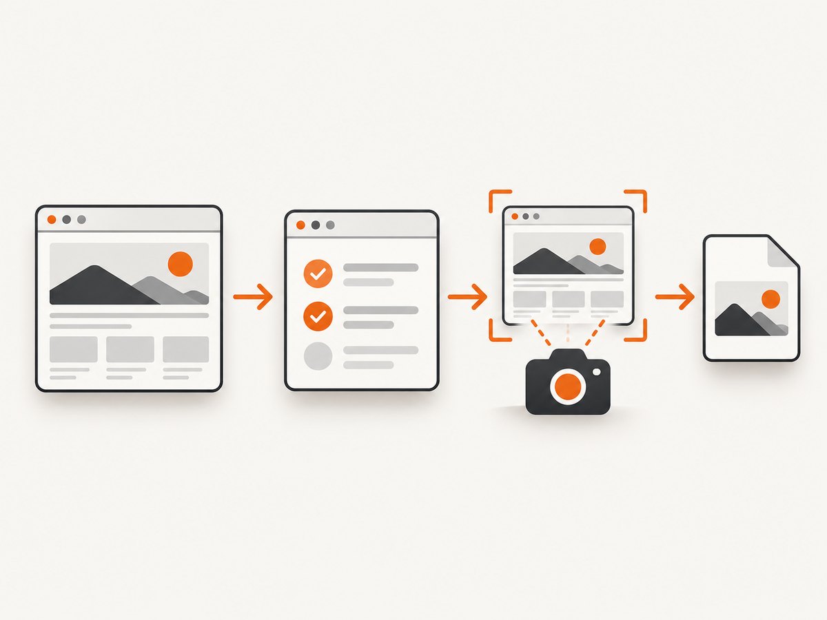 A dependable capture checks navigation and page readiness before producing and saving the image.