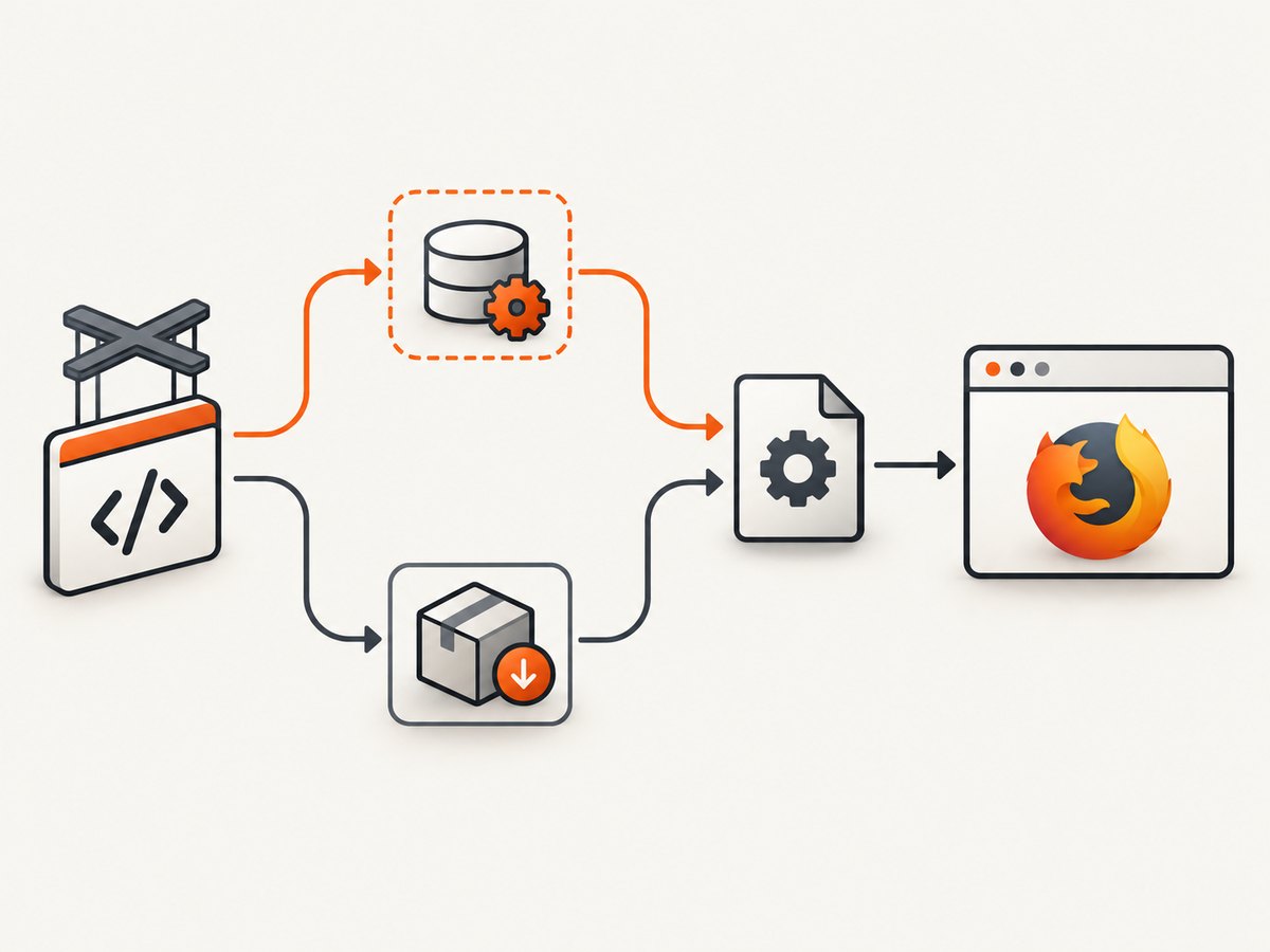 Trace the configured executable path to tell a Puppeteer-managed Firefox build from an operating-system package.