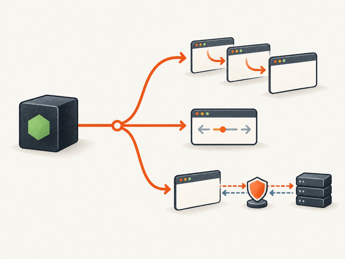 The same URL symptom can originate in the caller, the server, page JavaScript, or request interception.