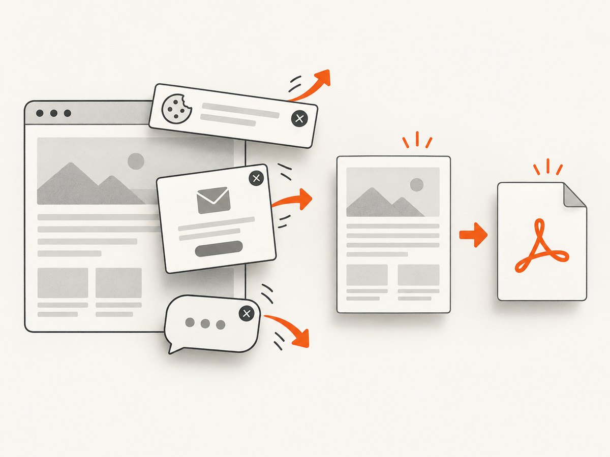 Consent banners and overlays can change what a capture contains and how useful the resulting document is.