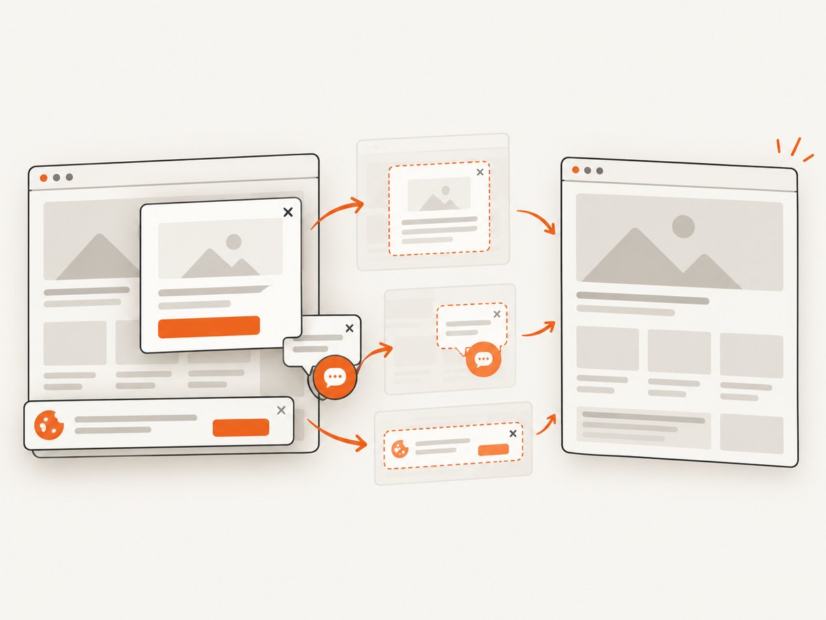 ScreenshotNeo removes common consent banners, popups, and chat widgets before capture.