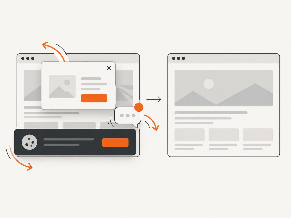 A hosted capture service can remove common overlays before rendering the final image.