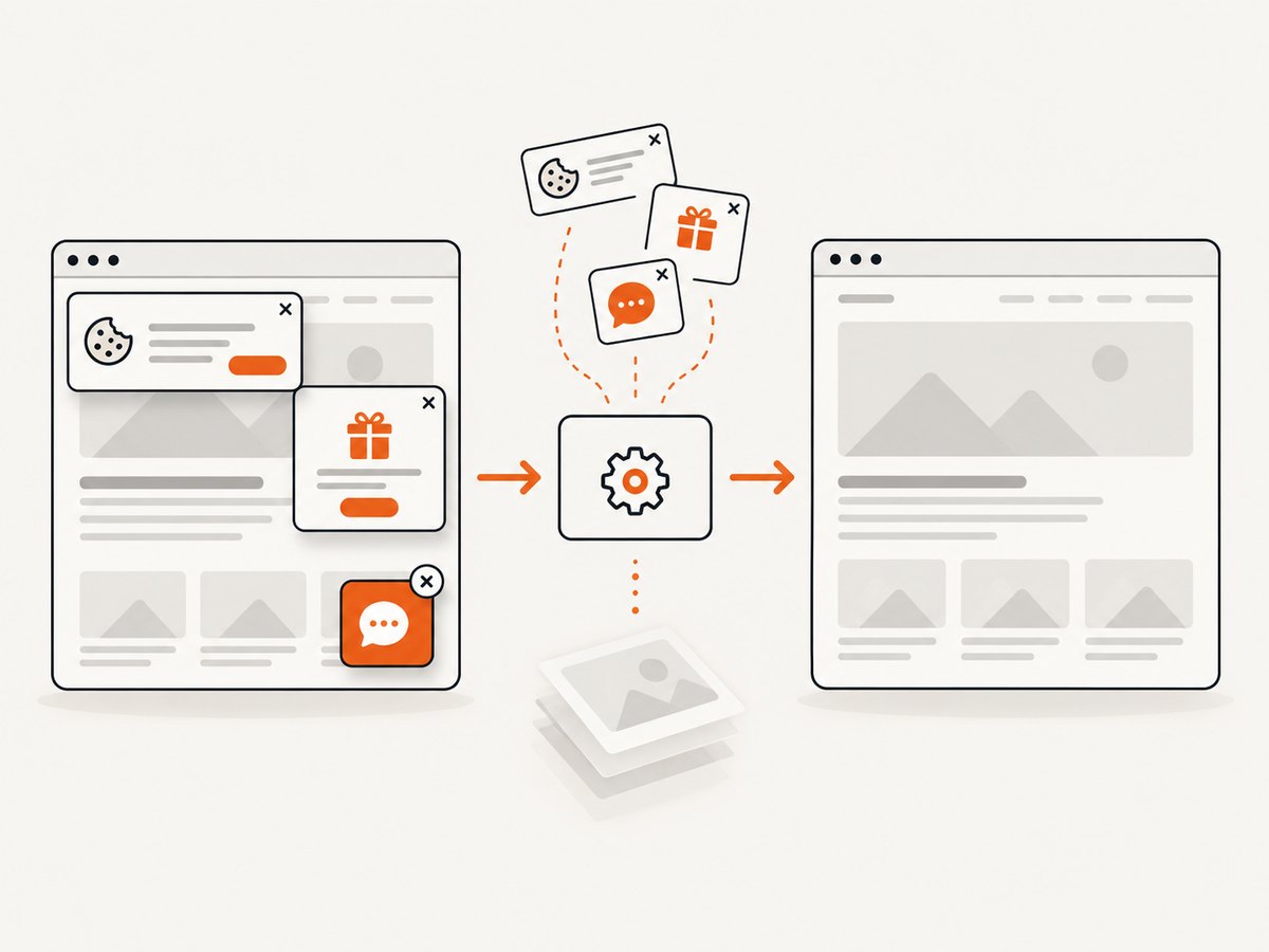 A capture service can clean common overlays before returning the screenshot.
