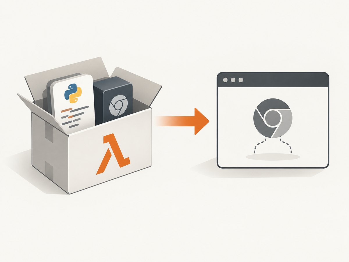 Package Chromium with the function or layer and point Pyppeteer at its deployed path.