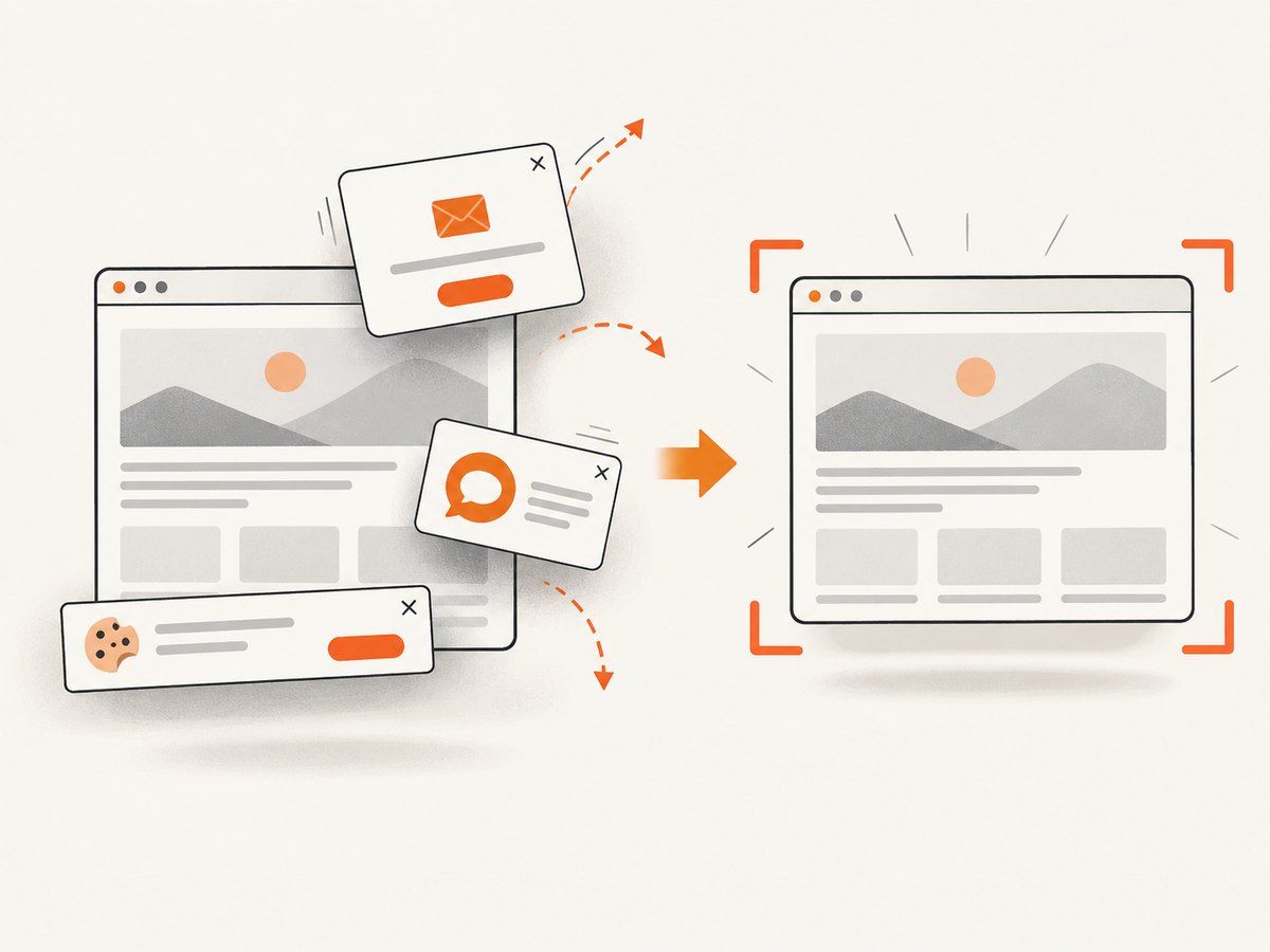 A capture pipeline can clear consent and overlay elements before producing the image.