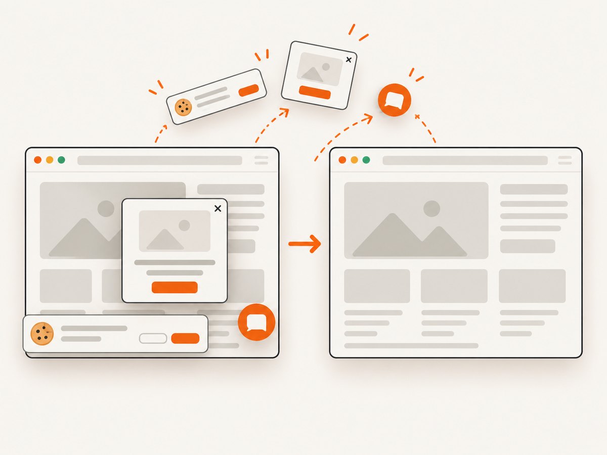 Web capture services can clear common overlays before taking the image.