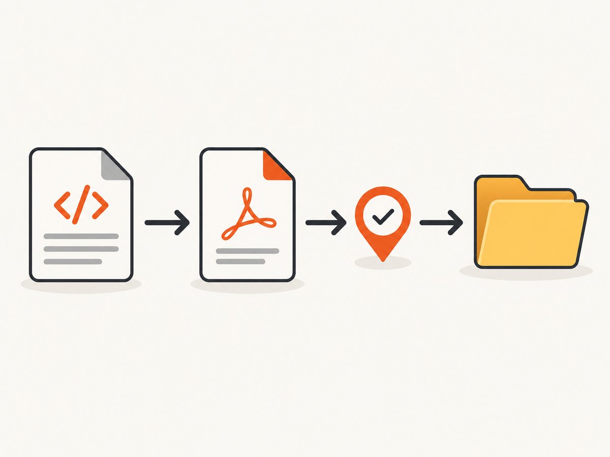 Treat PDF generation, path resolution, and user-visible export as separate steps.