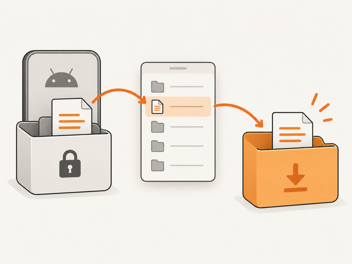 An app-specific Android path can be valid without appearing in public Downloads.