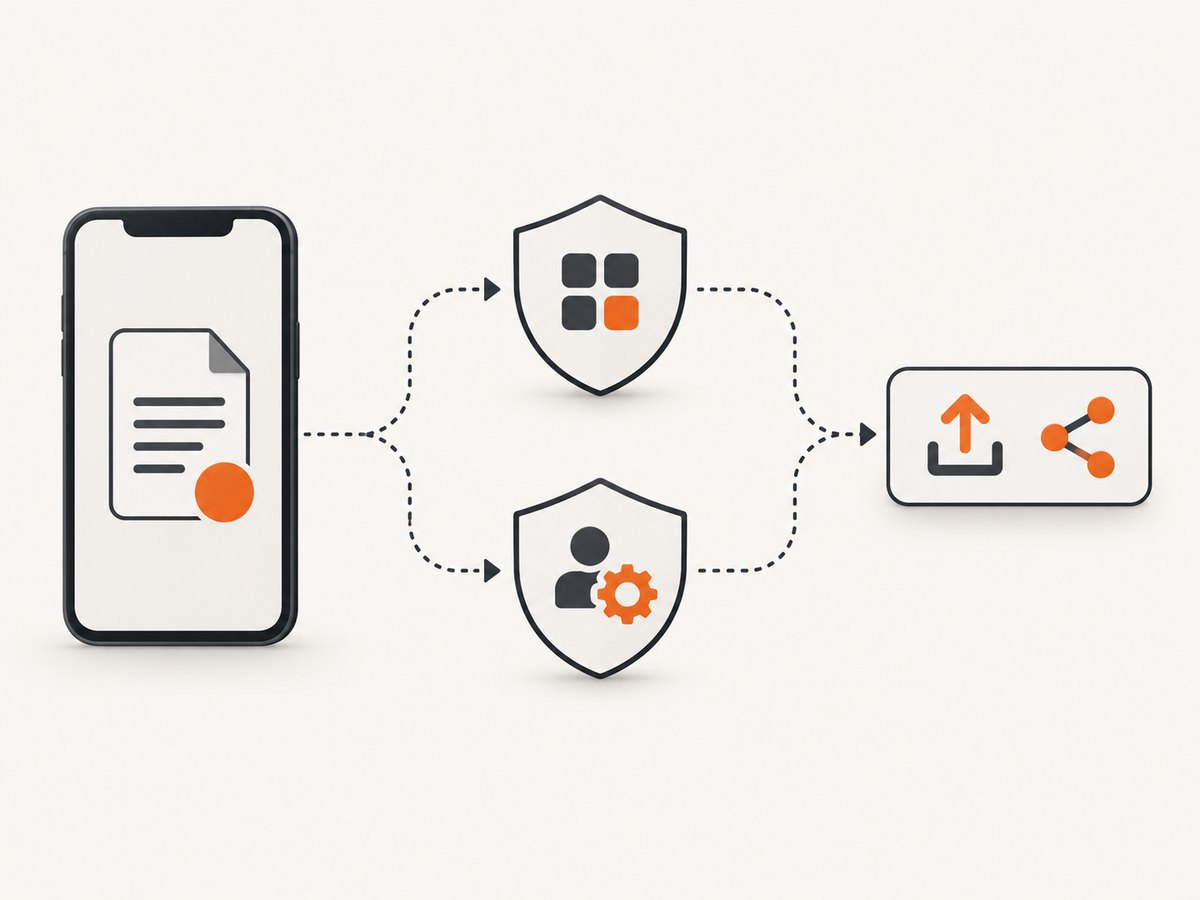First determine whether the block comes from the app or a managed-device policy.